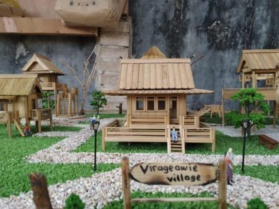 Sebuah Miniatur Berbentuk Kecil Menggambarkan Suatu Objek