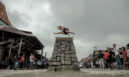 Kegiatan Lompat Batu Nias Simbol Keberanian Seorang Pria Nias